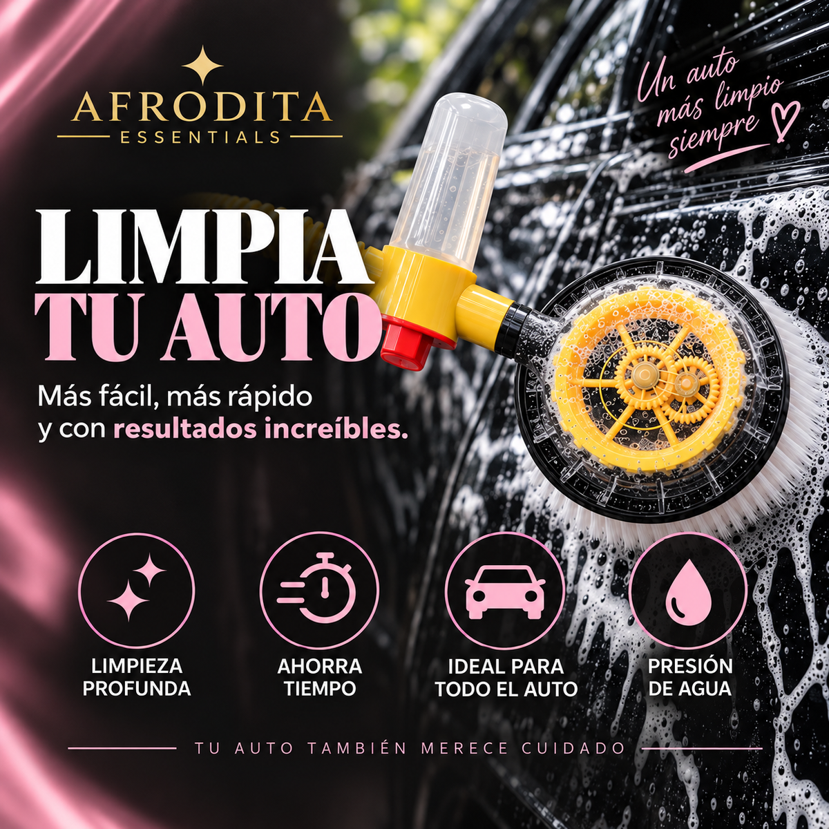 Cepillo giratorio lavar auto