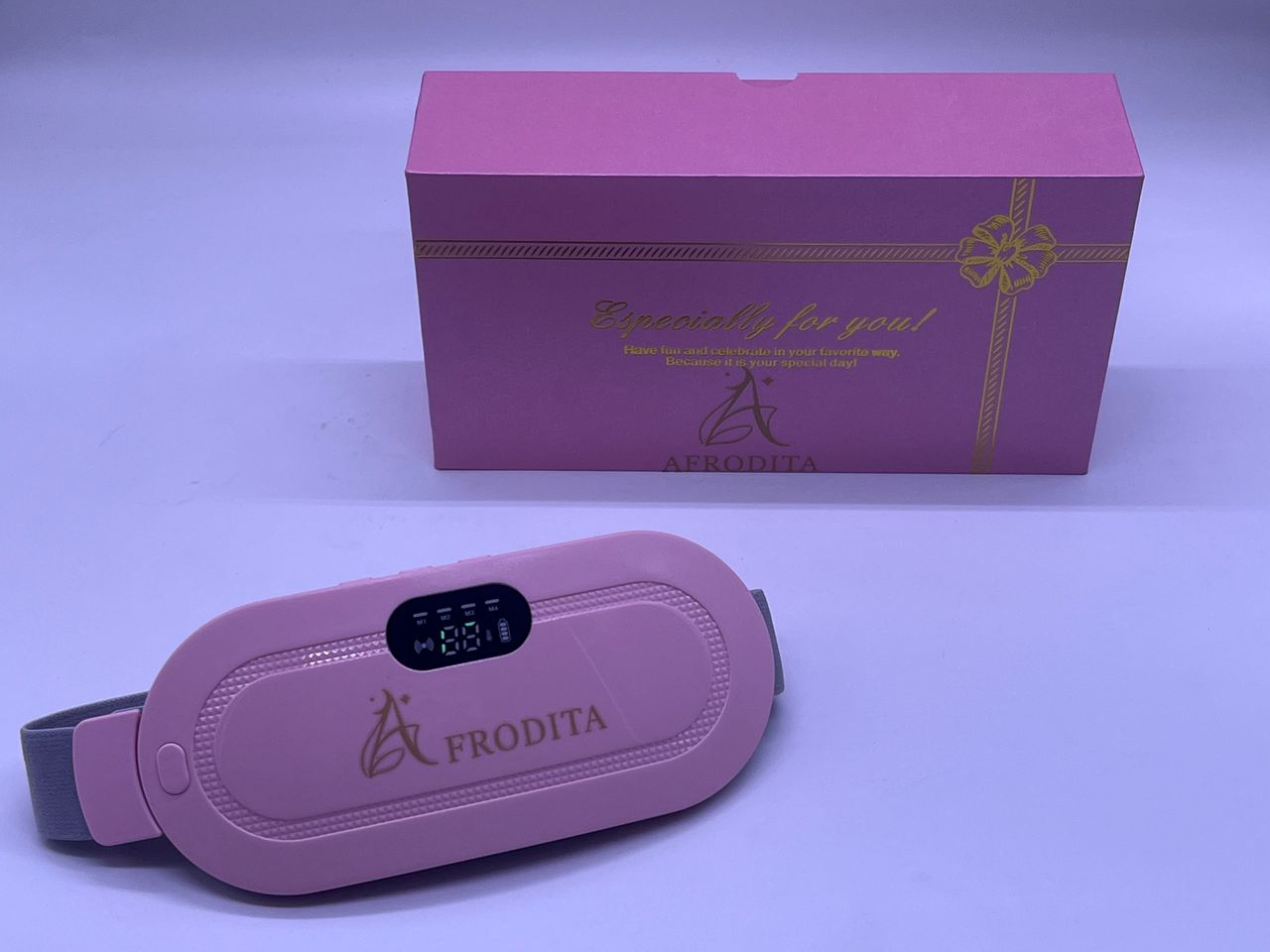 Cinturón de alivio para dolor menstrual con calor y masajes