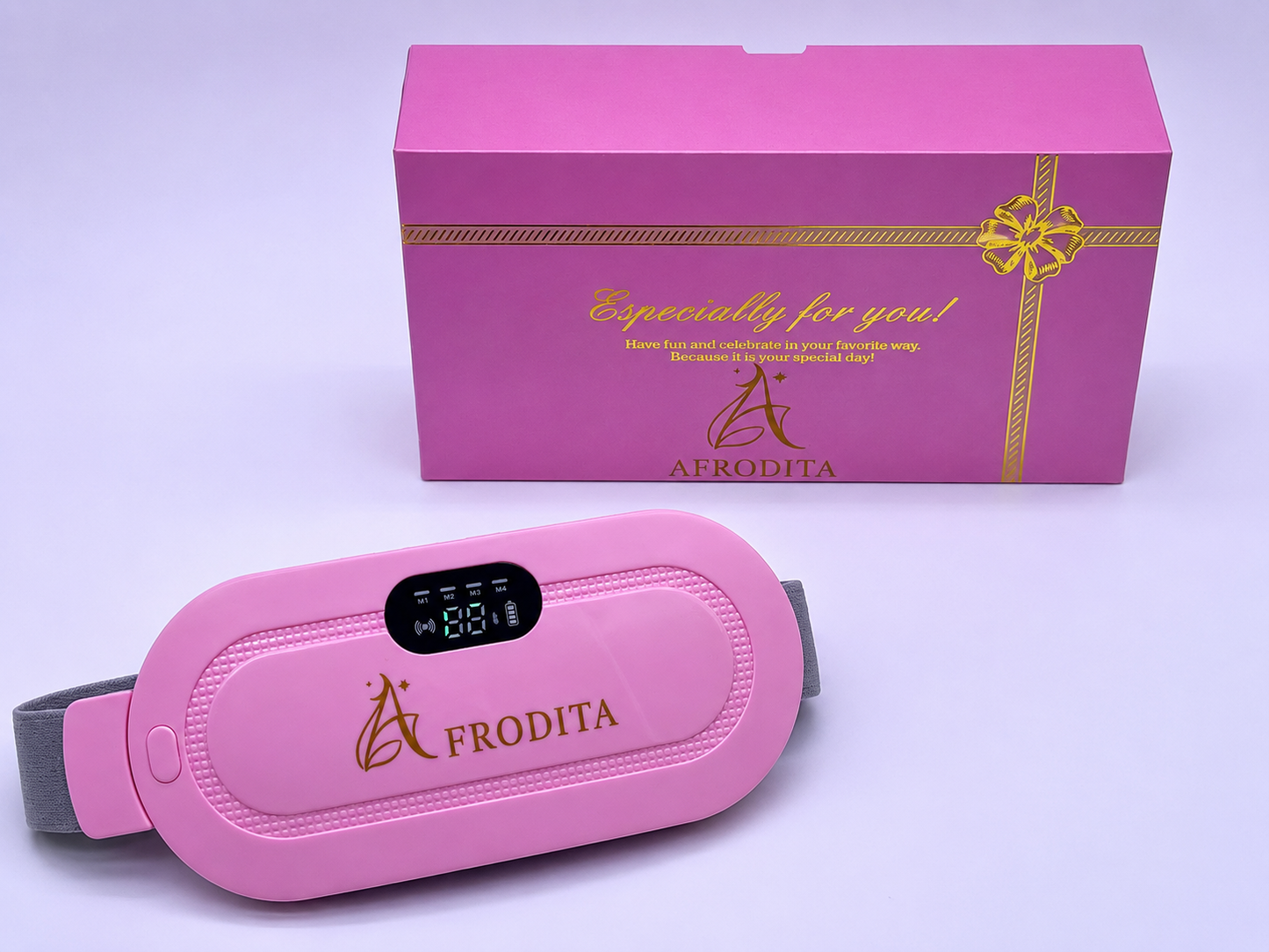 Cinturón de alivio para dolor menstrual con calor y masajes