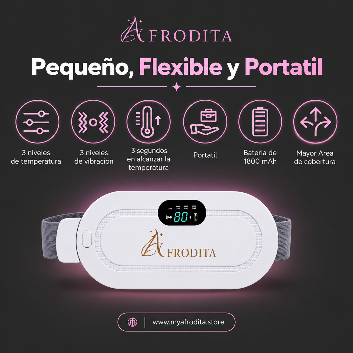 Cinturón de alivio menstrual